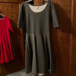 Lularoe Gray Textured Nicole Dress size 2XL